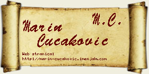 Marin Čučaković vizit kartica